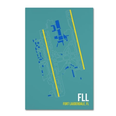 08 Left 'FLL Airport Layout' Canvas Art,12x19